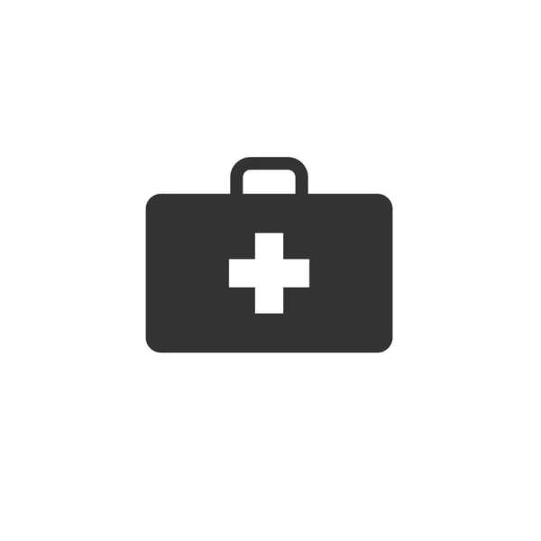 Medicine Bag vector pictogram zwart op witte achtergrond. symbool — Stockvector