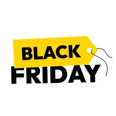 Siyah iplik etiketi üzerinde metin siyah cuma etiketi olan sarı etiket