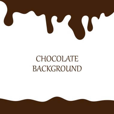 Çikolata arkaplanda soyut afiş ve üstünde sıcak çikolata var.