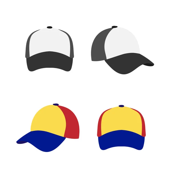 Düz dizaynda arka plan olmadan dört farklı renk başlığı kümesi