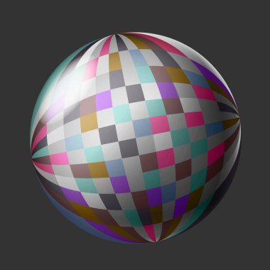 Disko topu parlayan müzik nesnesi vektörü 3B nesne parti için gri top