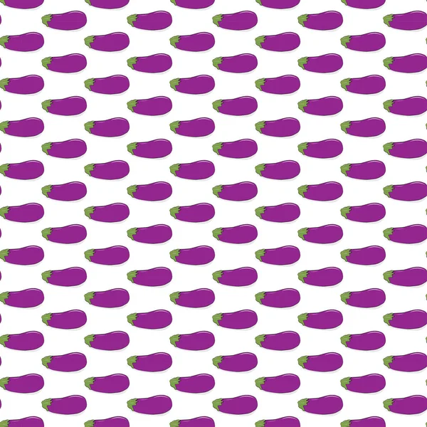 Patrón vectorial con berenjena púrpura — Vector de stock