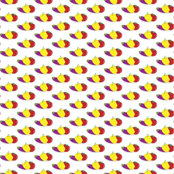 Vektör, desen, beyaz arka plan üzerinde sebze