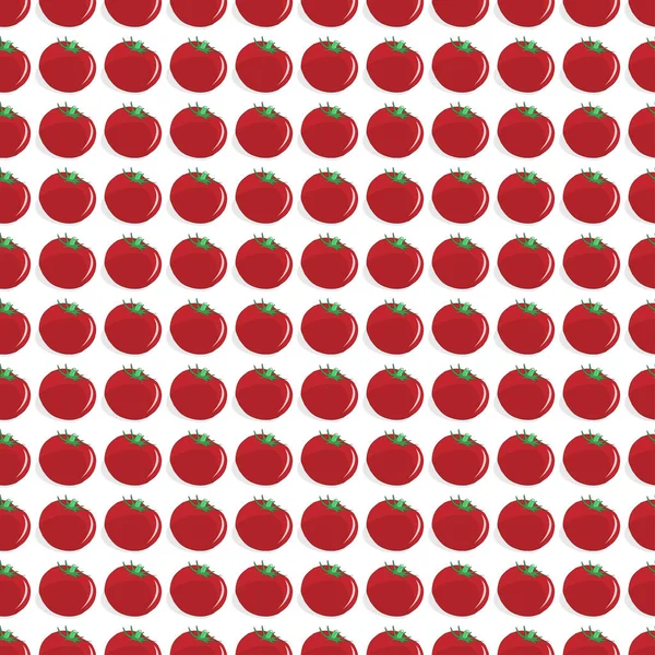 Vektör desen beyaz zemin üzerine kırmızı domates ile