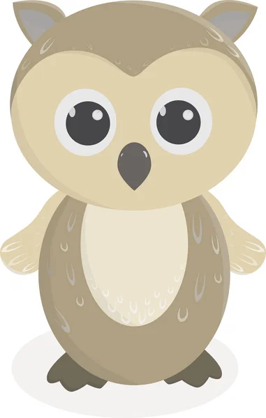 vektör çizim, güzel kukumav bej renk