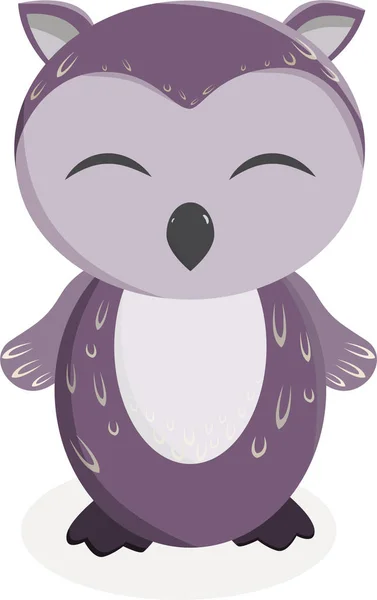 vektör çizim, güzel kukumav mor renk