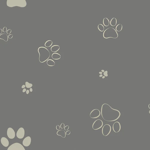 bej renkli arka plan üzerinde farklı köpek pençeleri