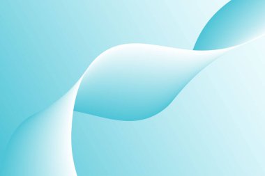 Beyaz zemin üzerinde soyut mavi dalgalar. Dinamik ses dalgaları