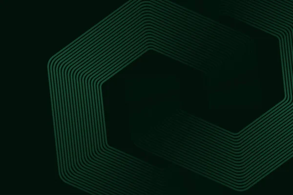 Yeşil siber uzay altıgen arka planı. Altıgen şebeke teknoloji modeli. eps10