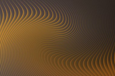 Soyut girdaplı altın çizgiler, koyu eğimli arkaplan