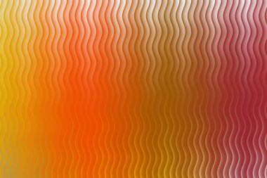 Canlı turuncu, sarı ve kırmızı renkte dalgalı desenler