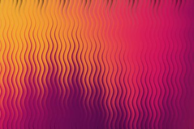 Soyut dalgalı çizgiler, parlak sarı ve pembe gradyan.