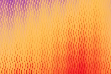 Mor, turuncu ve kırmızı renkte soyut dalgalı çizgiler.
