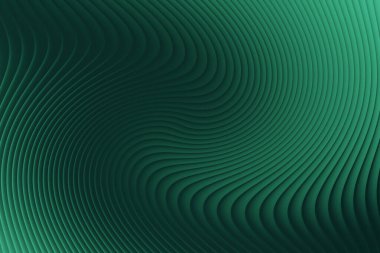 Soyut kıvrımlı yeşil dokulu arka plan derinliği ve gölgesi