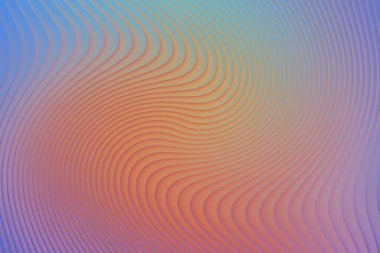 Mavi, turuncu ve mor renkli soyut dalgalı çizgiler