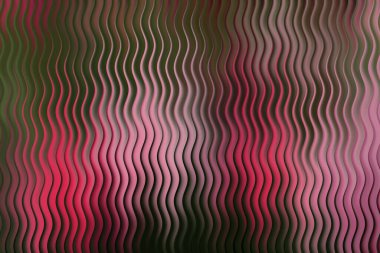 Pembe ve yeşil renkli soyut dalgalı desen