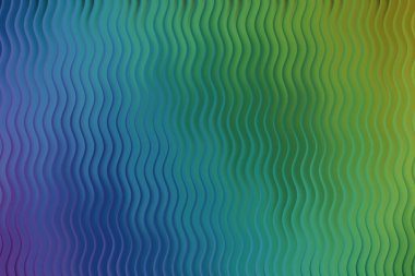 Mavi, mavi ve yeşil eğimli dalgalı çizgiler.