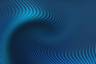 Metalik parıltılı koyu mavi kıvrımlı çizgiler.