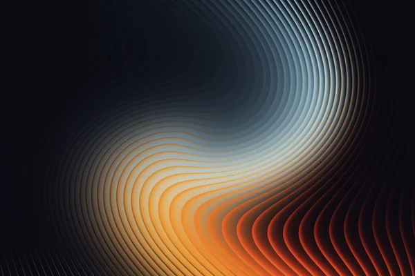 Mavi, turuncu ve kırmızı renklerin soyut girdap gradyanı