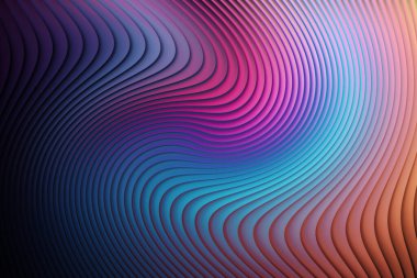 Değişken eğimli ve desenli kıvrımlı kıvrımlı desenler