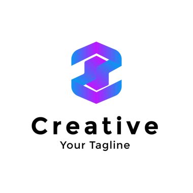 Modern iş kimliği ve markalaşma çözümü için soyut gradyan logo tasarımı.