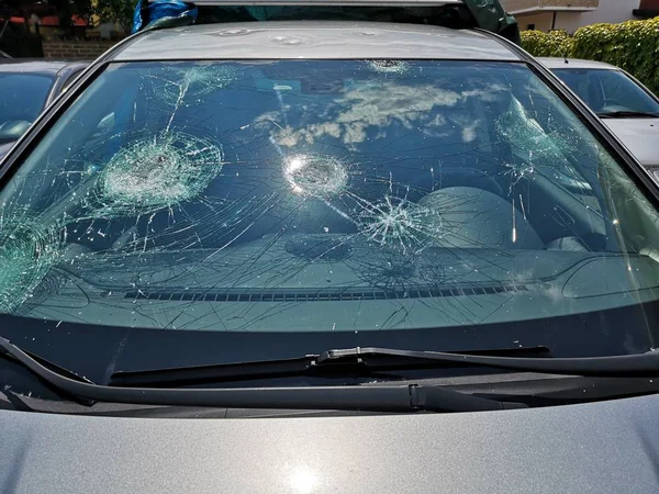 Cars Ruined Hail — Stock Photo, Image