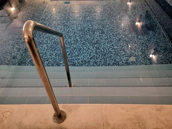 empty pool inside a hotel