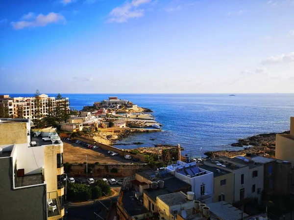 Blick Von Oben Auf Die Stadt San Julian Malta — Stockfoto