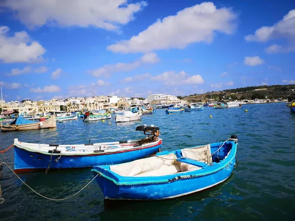 Blick Auf Den Hafen Von Marsaxlokk Malta — Stockfoto