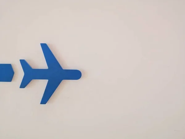 Символ Самолета Белом Фоне — стоковое фото