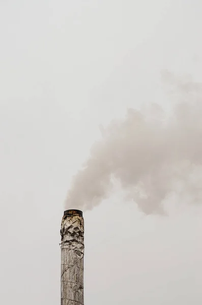 Fumée Cheminée Contre Ciel — Photo