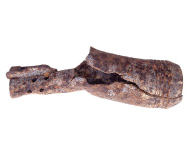 Beyaz bir arka plan üzerinde Yırtık mayın İkinci Dünya Savaşı