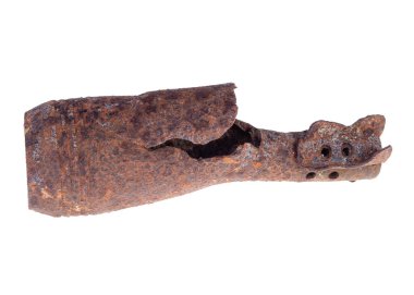 Beyaz bir arka plan üzerinde Yırtık mayın İkinci Dünya Savaşı