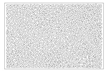 Dekoratif kart kesme. Puan modeli tekrarlamak. Lazer paneli kesilmiş. Oranı 2:3. Vektör çizim.