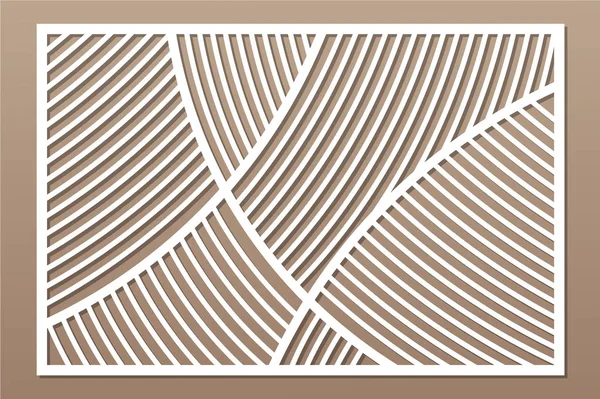 Dekoratif kart kesme. Geometrik Doğrusal model. Lazer paneli kesilmiş. Oranı 2:3. Vektör çizim.