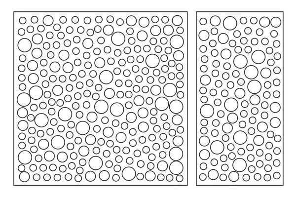Dekoratif kart kesme için ayarlayın. Puan modeli tekrarlamak. Lazer paneli kesilmiş. Oranı 1:1, 1:2. Vektör çizim.
