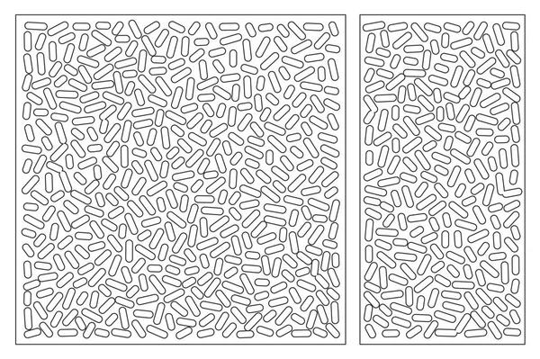 Dekoratif kart kesme için ayarlayın. Puan modeli tekrarlamak. Lazer paneli kesilmiş. Oranı 1:1, 1:2. Vektör çizim.