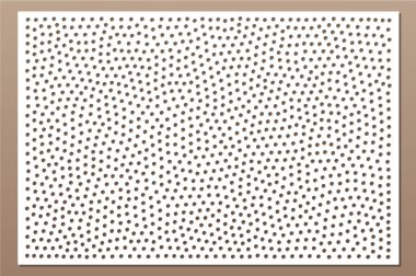 Dekoratif kart kesme. Nokta modeli tekrarlamak. Lazer paneli kesilmiş. Oranı 2:3. Vektör çizim.