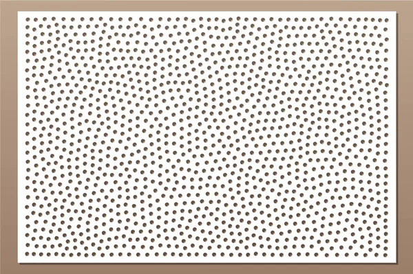 Dekoratif kart kesme. Nokta modeli tekrarlamak. Lazer paneli kesilmiş. Oranı 2:3. Vektör çizim.