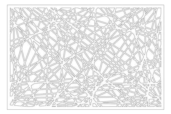 Pemotongan laser panel dekoratif. panel kayu. Elegan modern pola abstrak geometris. Rasio 2: 3. Ilustrasi vektor . - Stok Vektor