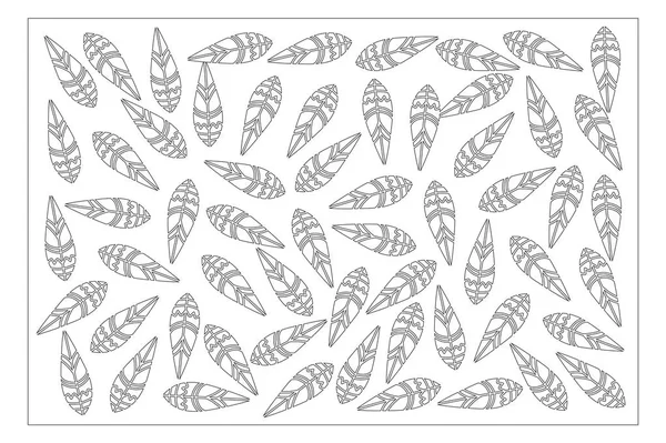 Dekoratif kart kesme. Etnik ulusal desen. Lazer paneli kesilmiş. Oranı 2:3. Vektör çizim.