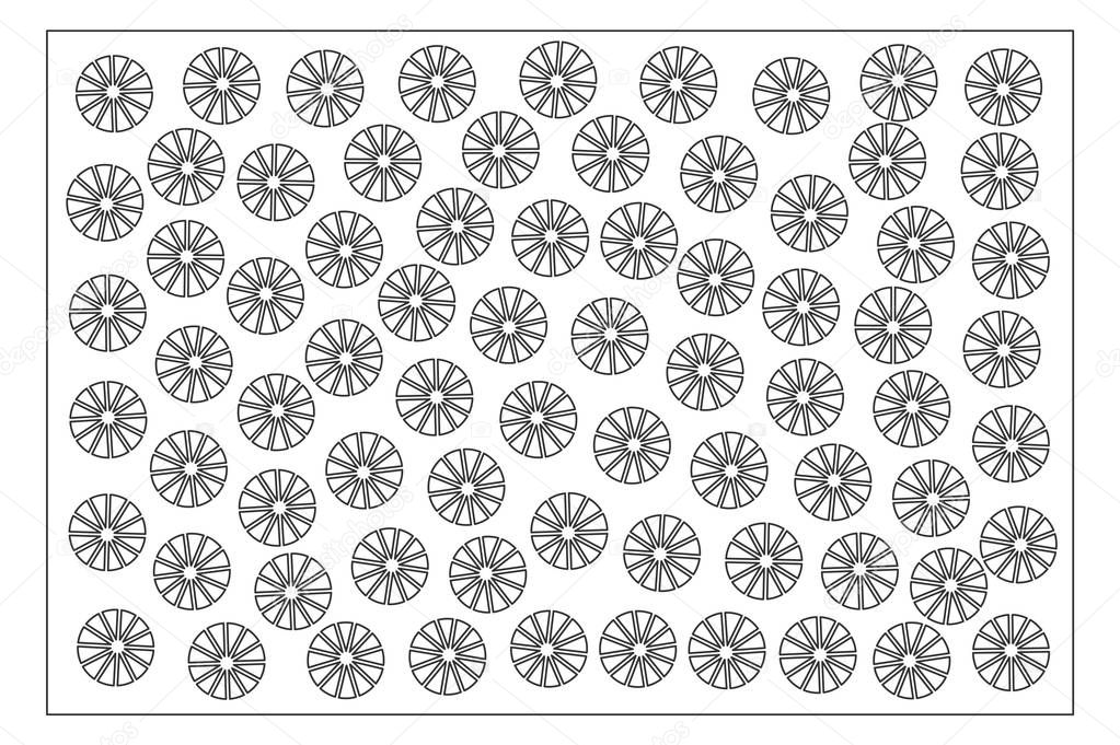 Decorative card for cutting. Ethnic Decorative pattern. Laser cut panel. Ratio 2:3. Vector illustration.