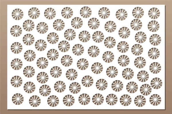 Dekoratif kart kesme. Etnik dekoratif desen. Lazer paneli kesilmiş. Oranı 2:3. Vektör çizim.