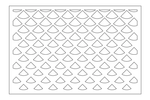 Kesme lazer veya çizici için dekoratif kartı. Çapraz kare desen paneli. Lazer kesim. Oranı 2:3. Vektör çizim.