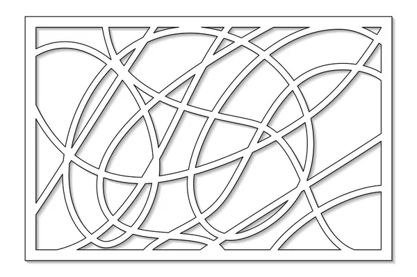 Plantilla para cortar. Línea abstracta, patrón geométrico. Corte por láser. Relación de ajuste 2: 3. Ilustración vectorial . — Vector de stock