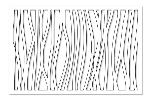 Modèle de coupe. Ligne abstraite, motif géométrique. Découpe laser. Définir le rapport 2 : 3. Illustration vectorielle . — Image vectorielle