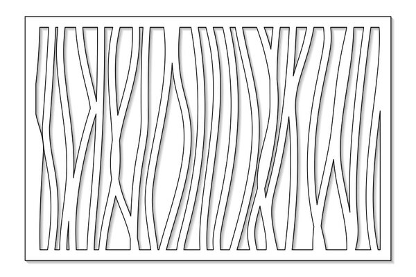 Template for cutting. Abstract line, geometric pattern. Laser cut. Set ratio 2:3. Vector illustration.