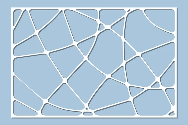 Set dekorative Karte zum Schneiden. Wellenlineares Muster. Lasergeschnittenes Panel. Verhältnis 2: 3. Vektorabbildung. — Stockvektor