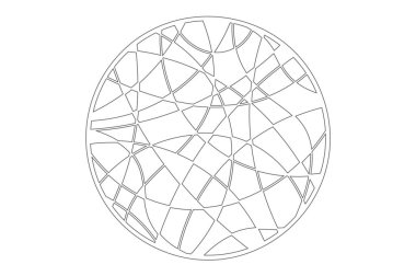 Dekoratif daire kart kesme için ayarlayın. Mozaik çizgi deseni. Lazer paneli kesilmiş. Vektör çizim.