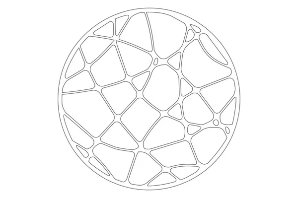 Conjunto de tarjeta de círculo decorativo para cortar. Patrón lineal de onda. Panel de corte por láser. Ilustración vectorial . — Vector de stock